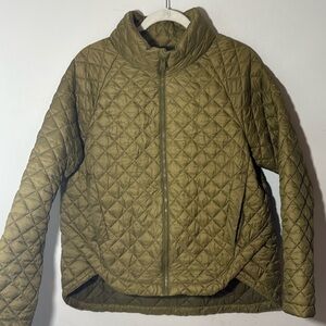 Athleta olive Whisper Featherless Jacket sz L